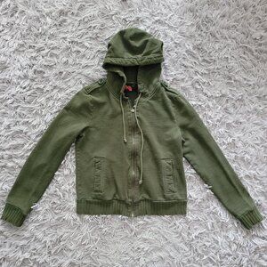 Olive Green Hoodie Jacket